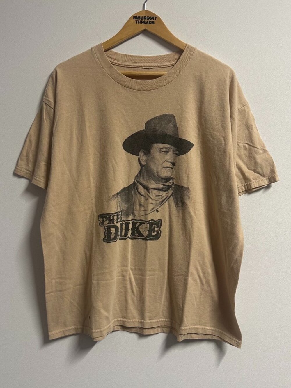 Y2K John Wayne The Duke Brown Tshirt Mens Size Large Acting Movies Promo Shirt W